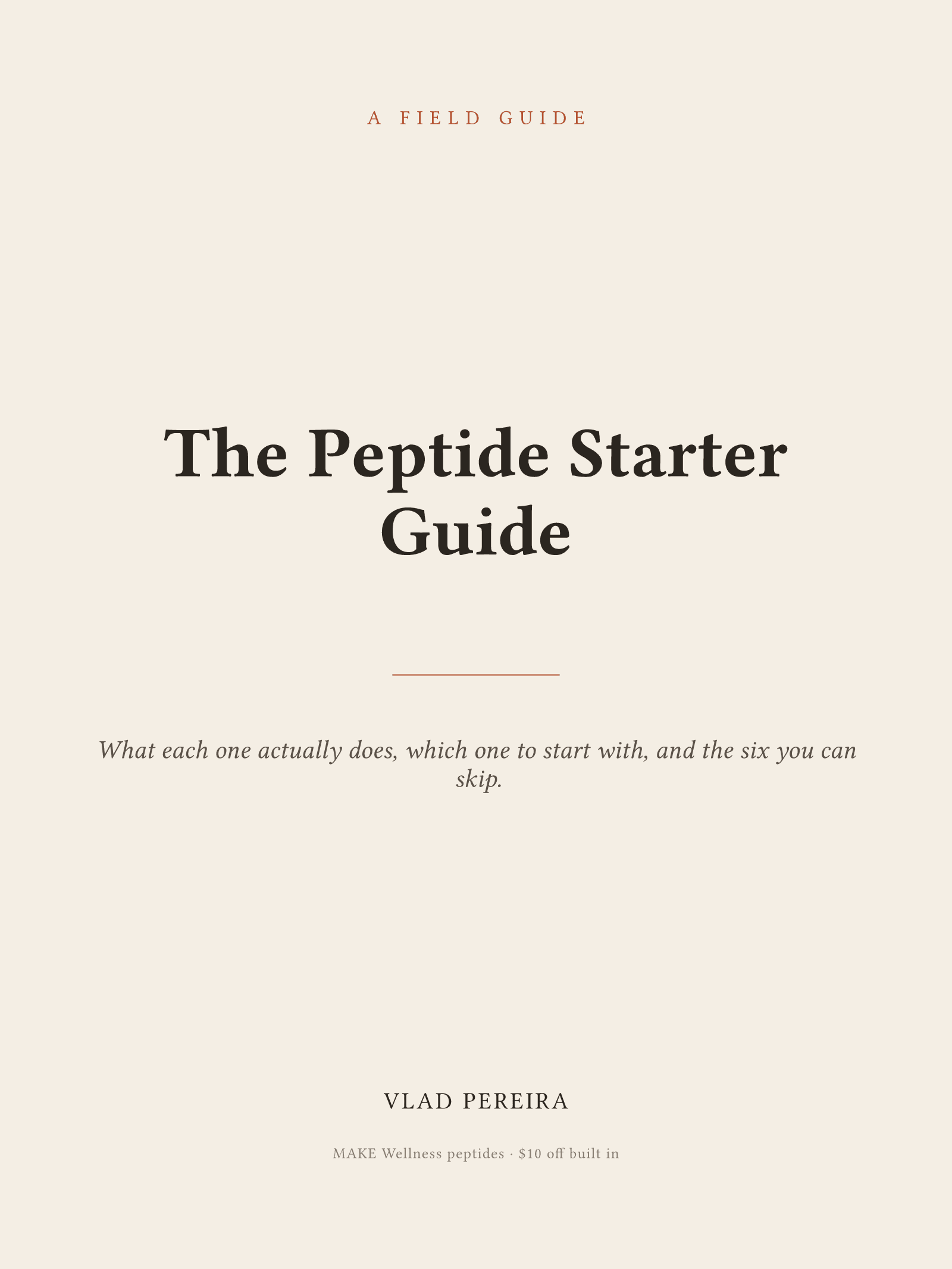 The Peptide Starter Guide, cover